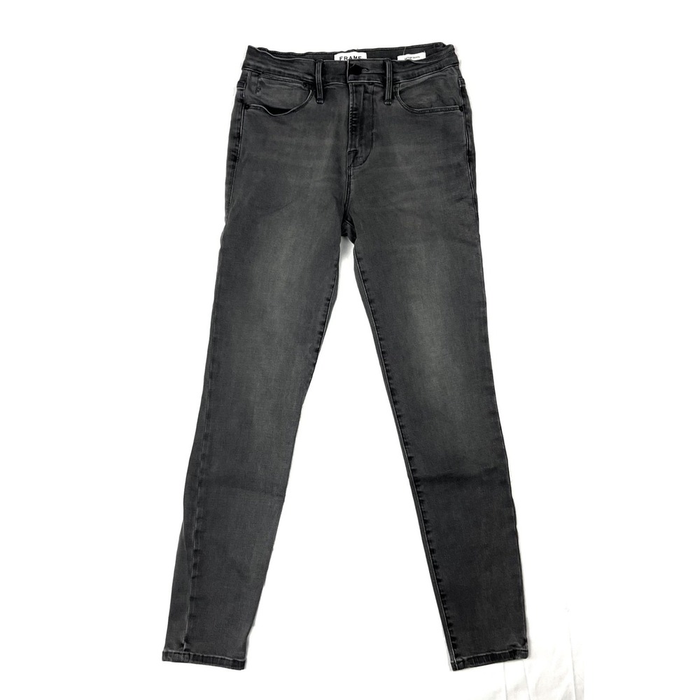 FRAME Le High Skinny Womens Size 26 Smithson Grey High Rise Denim Jean LHSK208